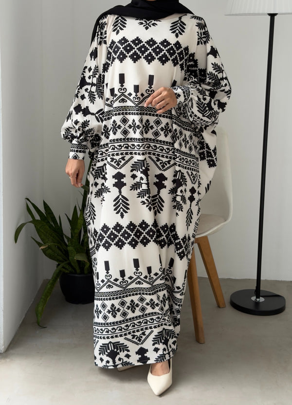Farasha Style Premium Printed Abaya