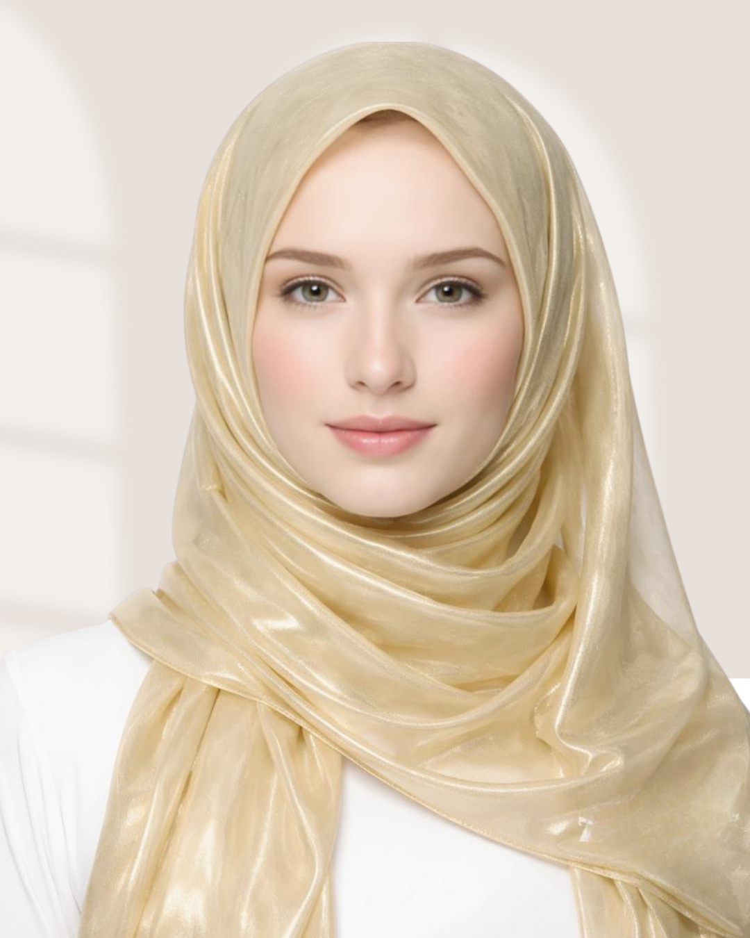Gold Premium Turkish Shimmer Shawl