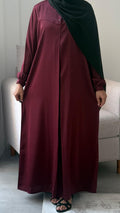 York Plain Abaya - Maroon