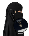 D02 Bedoon Essm Saudi Face Cover - Niqab