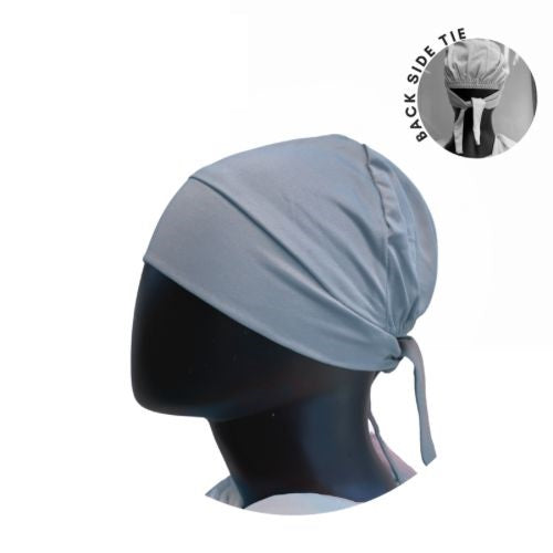 Grey Hijab Tie Back Cap