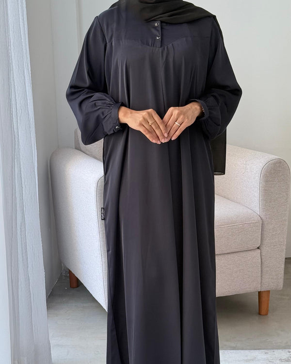 York Plain Abaya - Black