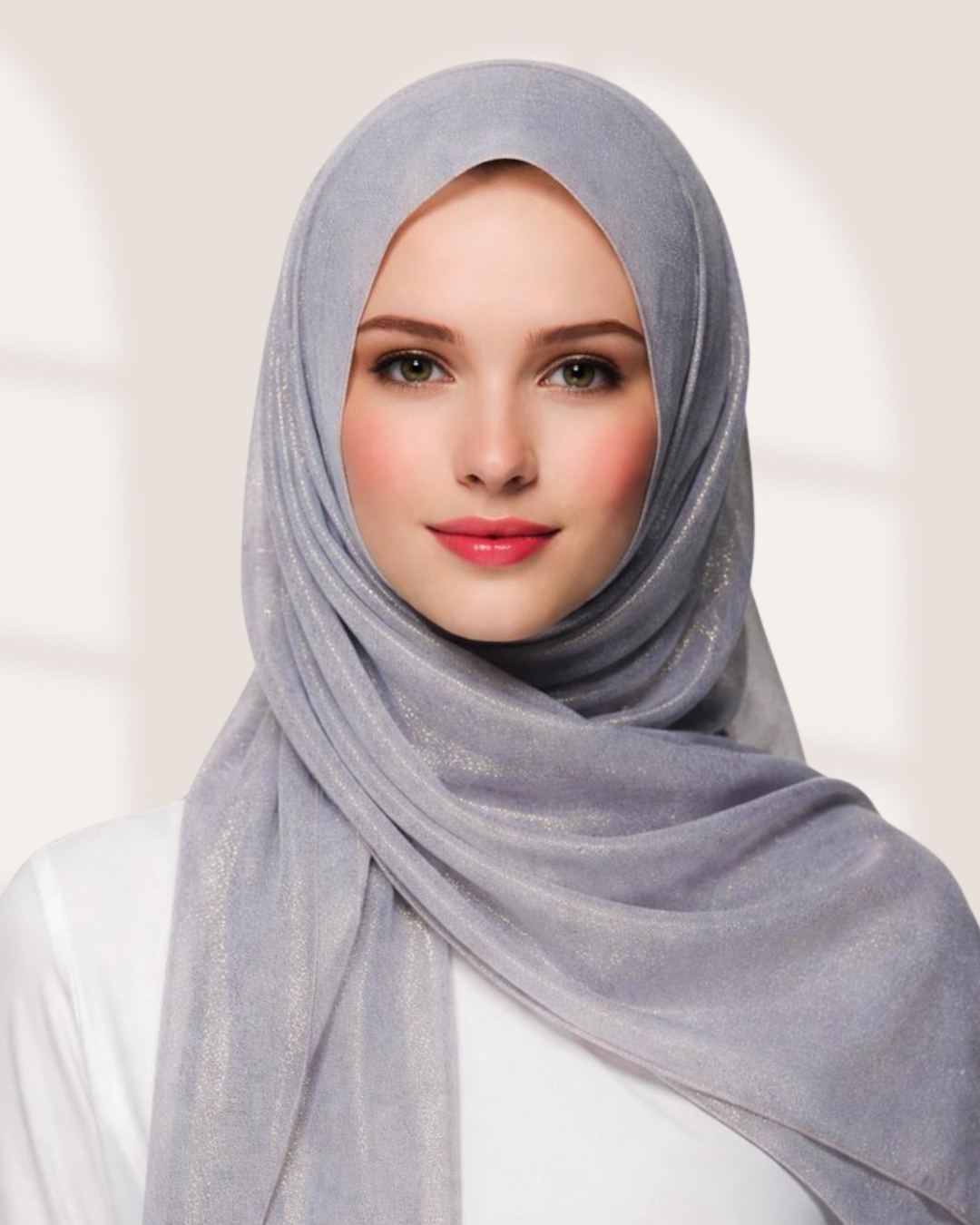 Silver Premium Turkish Shimmer Shawl