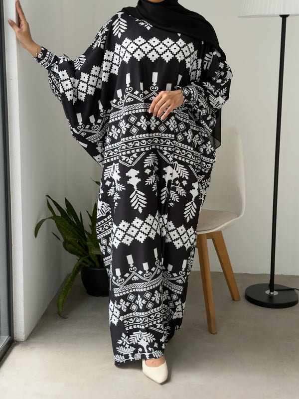 Farasha Style Premium Printed Abaya