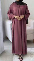 York Plain Abaya - Semon Pink